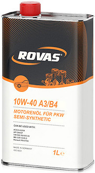 Фото Rovas A3/B4 10W-40 1 л