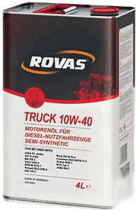 Фото Rovas Truck 10W-40 5 л