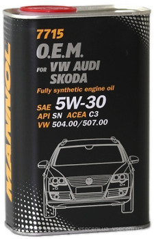 Фото Mannol 7715 O.E.M. for Volkswagen Audi Scoda Seat 5W-30 1 л (MN7715-1ME)