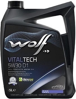 Фото Wolf VitalTech D1 5W-30 5 л (8332449)