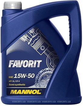 Фото Mannol FAVORIT 15W-50 4 л