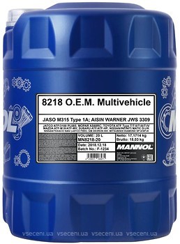 Фото Mannol O.E.M. 8218 Multivehicle JWS 20 л (MN8218-20)