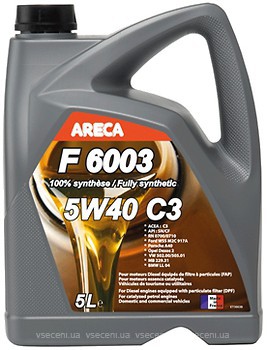 Фото Areca F6003 5W-40 5 л