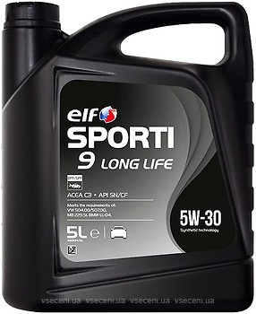 Фото Elf Sporti 9 Long Life 5W-30 5 л (208419/214251)