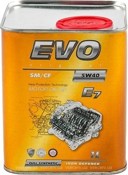 Фото EVO Lubricants E7 SN/CF 5W-40 1 л