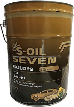 Фото S-Oil Seven Gold #9 C3 5W-40 20 л