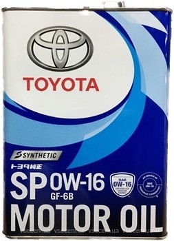 Фото Toyota Motor Oil Synthetic SP/GF-6B 0W-16 4 л (08880-13105)