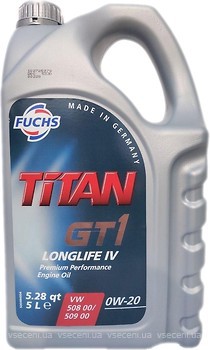 Фото Fuchs Titan GT1 Longlife IV 0W-20 5 л