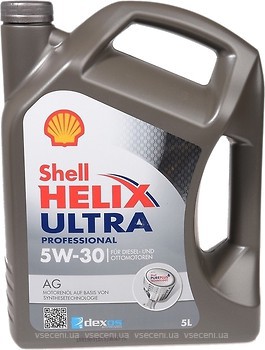 Фото Shell Helix Ultra Professional AG 5W-30 5 л