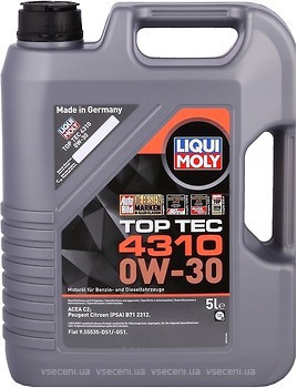 Фото Liqui Moly Top Tec 4310 0W-30 5 л (2362)