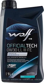 Фото Wolf OfficialTech 0W-30 LL III FE 1 л (1044342)