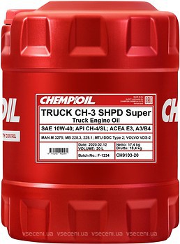 Фото Chempioil Truck CH-3 SHPD Super 10W-40 20 л (CH9103-20)