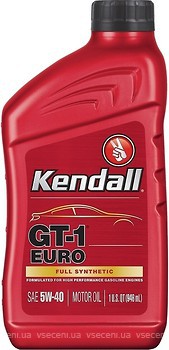 Фото Kendall GT-1 Premium Euro Full Synthetic 5W-40 0.946 л