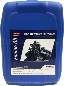 Фото DAF Xtreme LD 10W-40 20 л