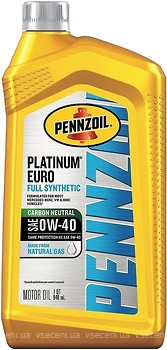 Фото Pennzoil Platinum Euro Full Synthetic 0W-40 0.946 л