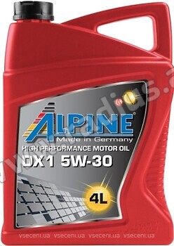 Фото Alpine DX1 5W-30 4 л (0101666)