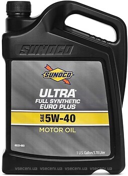 Фото Sunoco Ultra Full Synthetic Euro Plus 5W-40 3.78 л (6533003)
