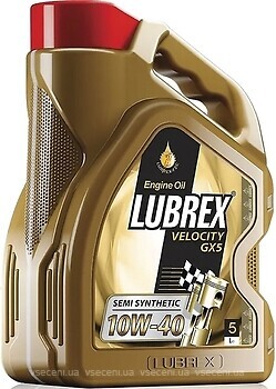 Фото Lubrex Velocity GX5 10W-40 5 л (1205717005)