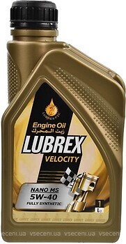 Фото Lubrex Velocity Nano MS 5W-40 1 л (1212714001)