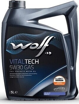 Фото Wolf VitalTech 5W-30 Gas 5 л (1049714)