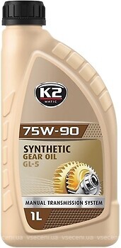 Фото K2 Synthetic Gear Oil GL-5 75W-90 1 л (O5561E)