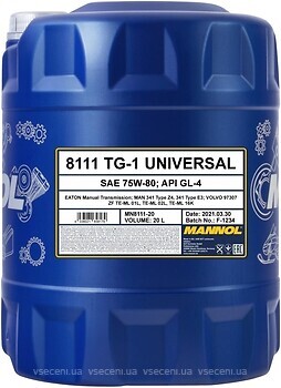 Фото Mannol 8111 TG-1 Universal GL-4 75W-80 20 л (MN8111-20)