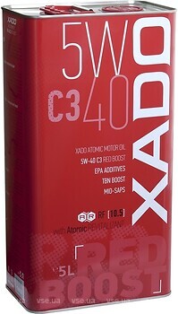 Фото Xado Atomic Oil 5W-40 C3 Red Boost 5 л (XA 26322)