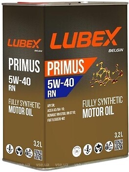 Фото Lubex Primus RN 5W-40 3.2 л (034-1330-0632)