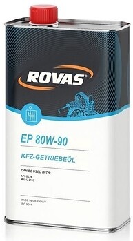 Фото Rovas EP 80W-90 4 л