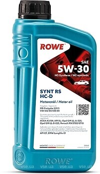 Фото ROWE Hightec Synt RS HC-D 5W-30 1 л (20060001099)