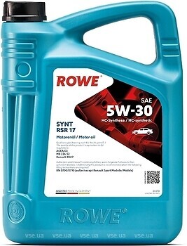 Фото ROWE Hightec Synt RSR 17 5W-30 5 л (20370005099)