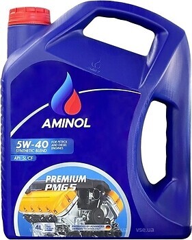 Фото Aminol Premium PMG5 5W-40 4 л (AM148732)