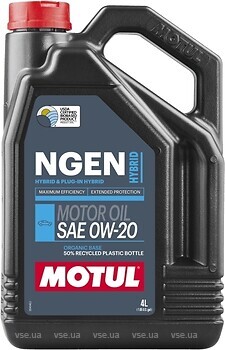 Фото Motul NGEN Hybrid 0W-20 4 л (111902)