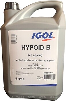 Фото Igol Hypoid B Multigrade 80W-90 5 л