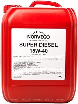 Фото Norvego Super Diesel 15W-40 10 л