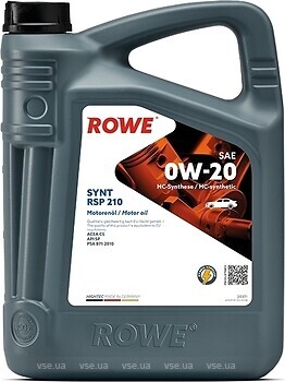 Фото ROWE Hightec Synt RSP 210 0W-20 5 л (20371-0050-99)