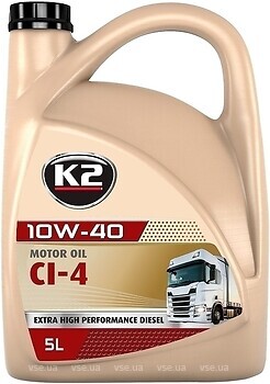 Фото K2 Motor Oil CI-4 10W-40 5 л (O3695E)