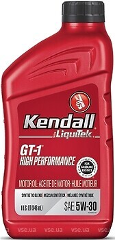 Фото Kendall GT-1 High Performance LiquiTek 5W-30 3.785 л