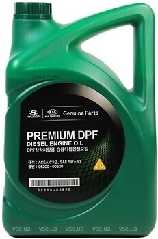 Фото Hyundai Premium DPF Diesel 5W-30 6 л (05200-00620)