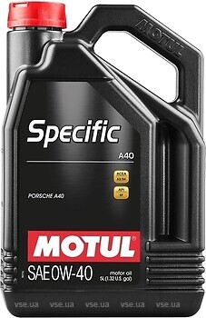 Фото Motul Specific A40 0W-40 5 л (112075)