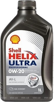 Фото Shell Helix Ultra Professional AV-L 0W-20 1 л