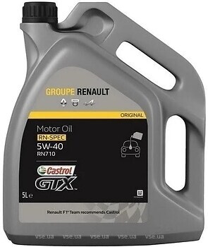 Фото Renault Castrol GTX RN-Spec 5W-40 RN710 1 л (7711658110)