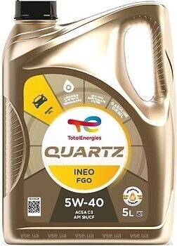 Фото Total Lubricants Quartz Ineo FGO 5W-40 5 л