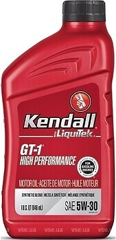 Фото Kendall GT-1 High Performance LiquiTek 5W-30 0.946 л