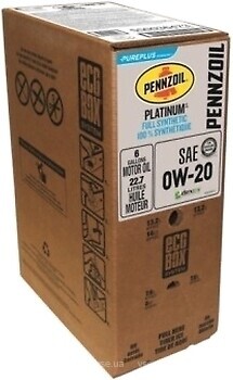 Фото Pennzoil Platinum Full Synthetic 0W-20 22.71 л