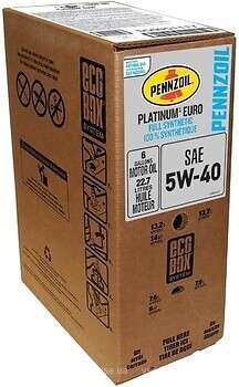 Фото Pennzoil Platinum Euro Full Synthetic 5W-40 22.71 л