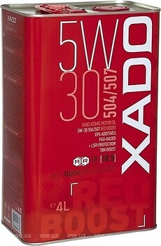 Фото Xado Atomic Oil 5W-30 504/507 Red Boost 200 л (XA 26796)