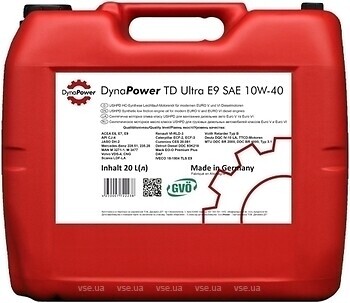 Фото DynaPower TD Ultra E9 10W-40 60 л