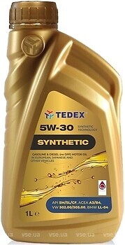 Фото Tedex Synthetic Premium Motor Oil SM/CF 5W-30 1 л