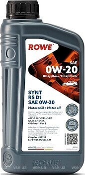 Фото ROWE Hightec Synt RS D1 0W-20 1 л (20051-0010-99)